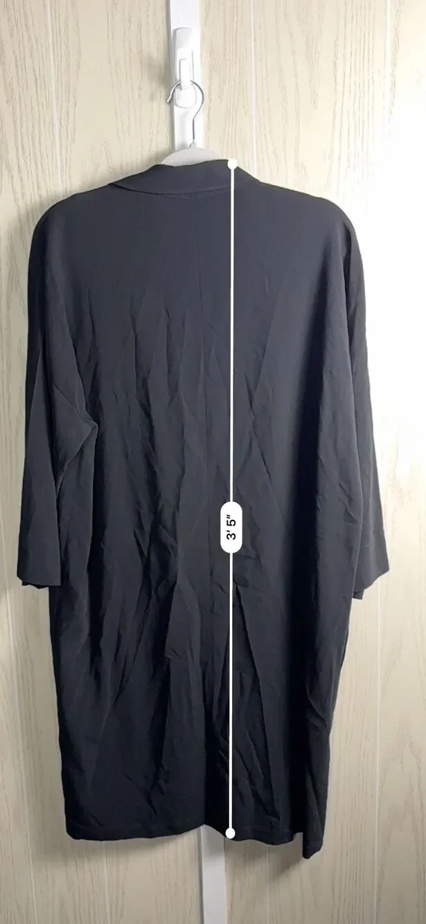 Vince Black Midi Kaftan Dress Size Small Viscose Boxy Luxury Flowy